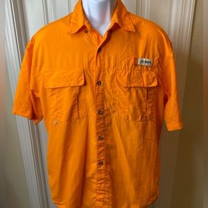 Magellan Fish Gear Shirt Laguna Madre Relaxed Fit Button-Down Short Sleeve Sz M